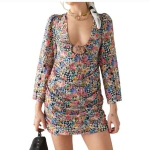 For Love And Lemons Colorful Mini Dress